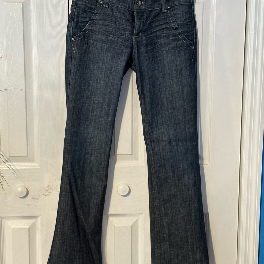 Level 99 Blue Flare Wide Leg Jeans